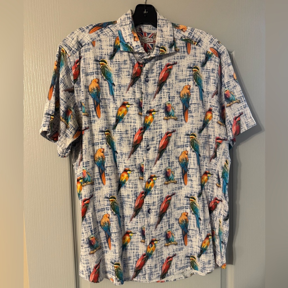 Men's Multicolor Parrot Print Shirt